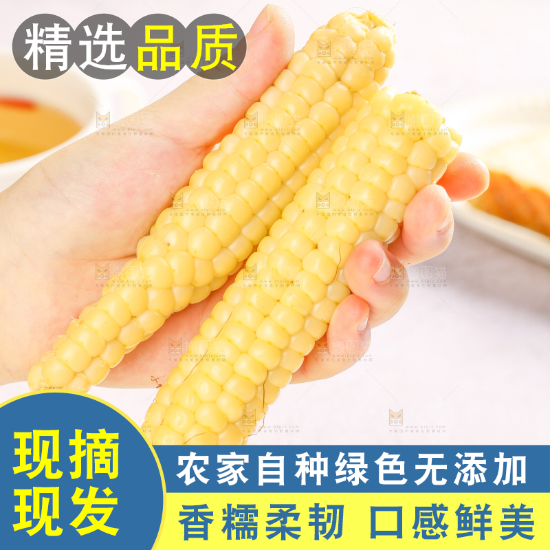 浅底上的手指糯玉米