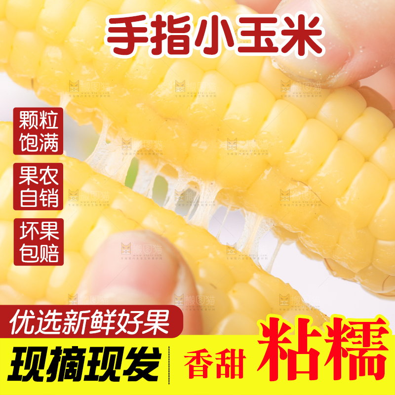 浅底上的手指糯玉米