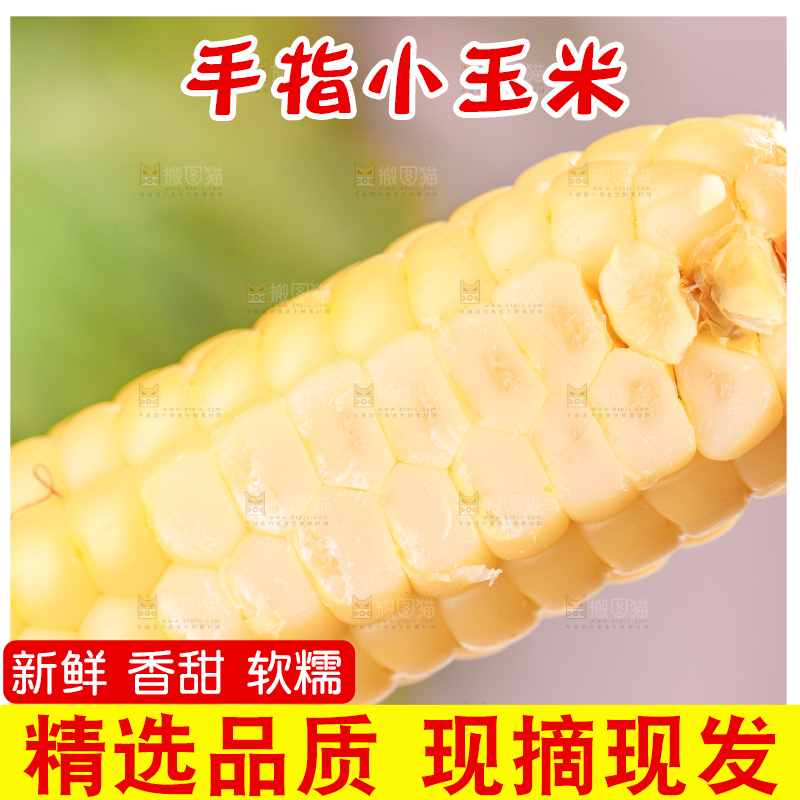 浅底上的手指糯玉米