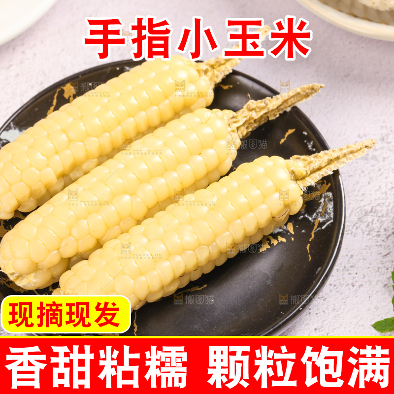 浅底上的手指糯玉米