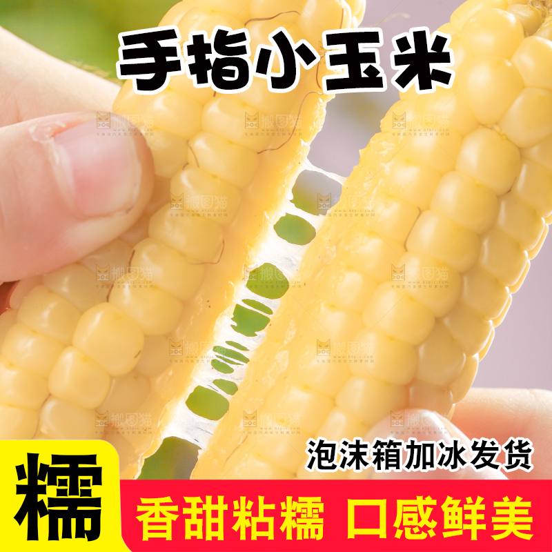 浅底上的手指糯玉米