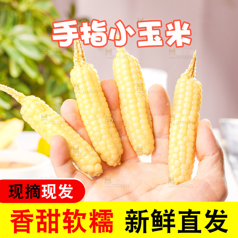 浅底上的手指糯玉米