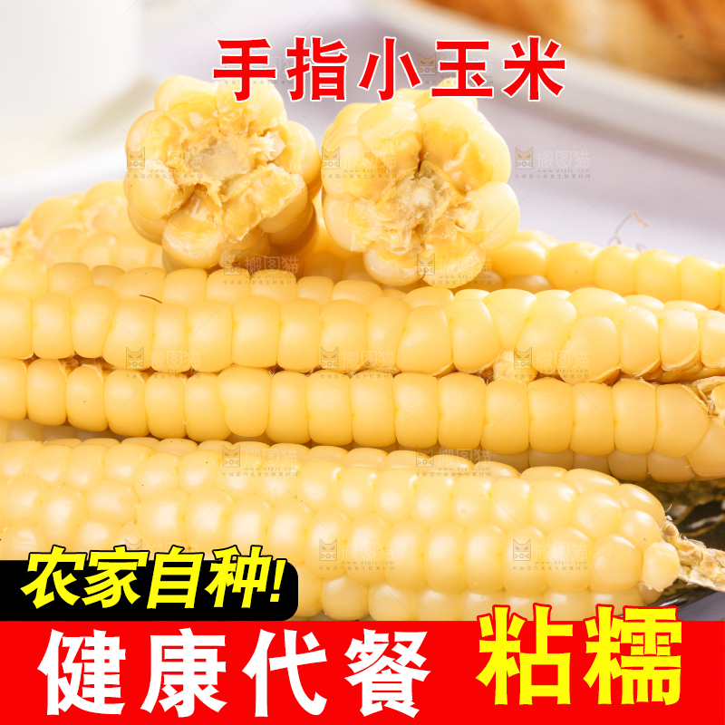 浅底上的手指糯玉米
