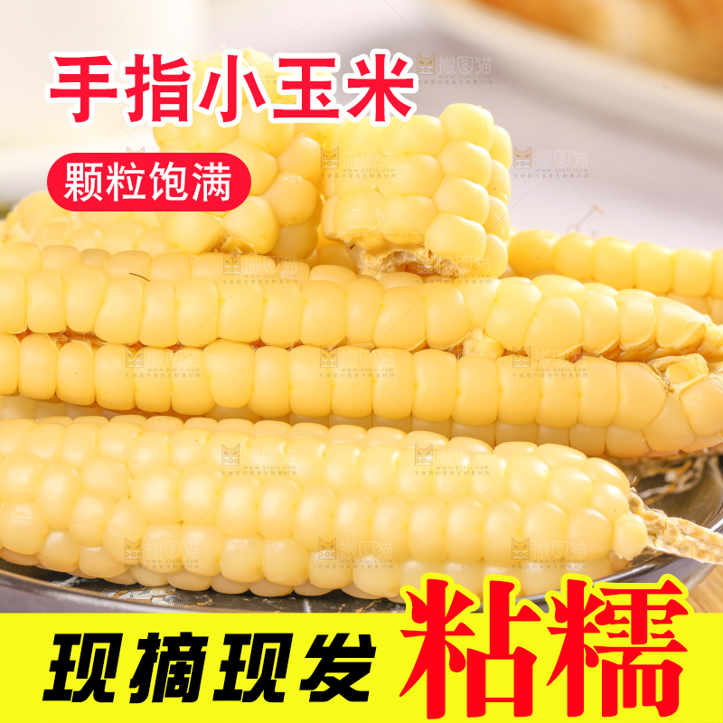 浅底上的手指糯玉米