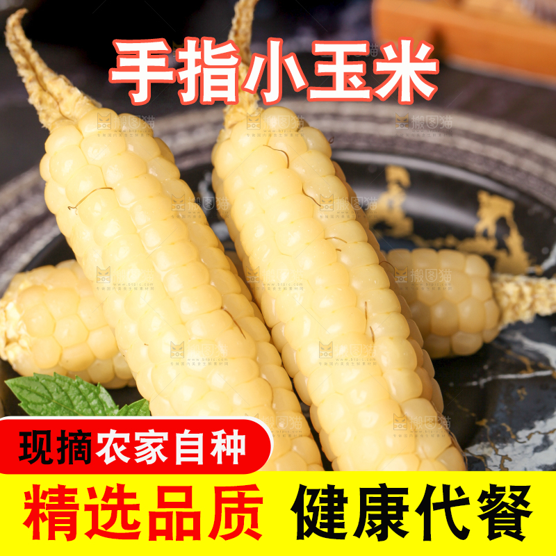 深底上的拇指小玉米