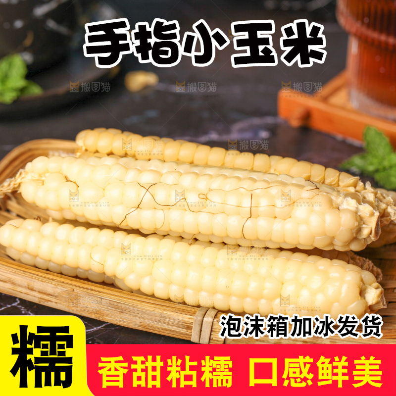 深底上的拇指小玉米
