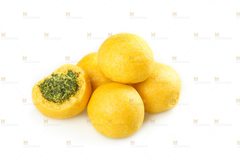 白底上的荠菜团子