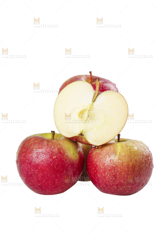 白底上的国光苹果