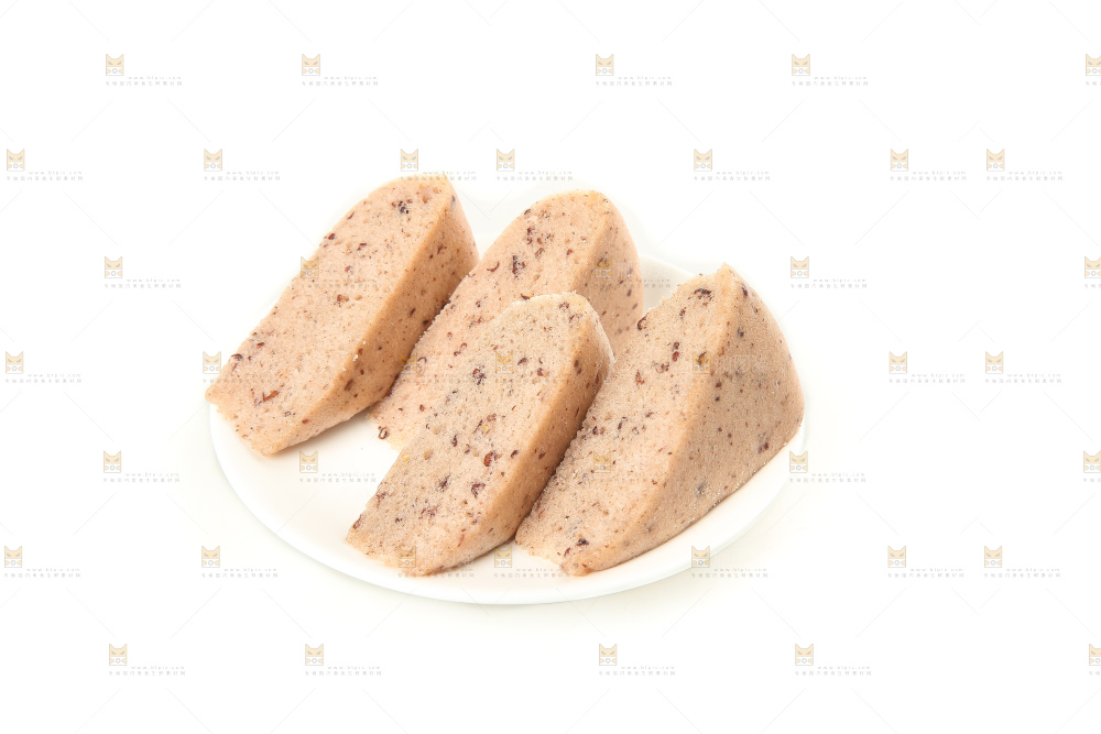 白底上的红豆发糕