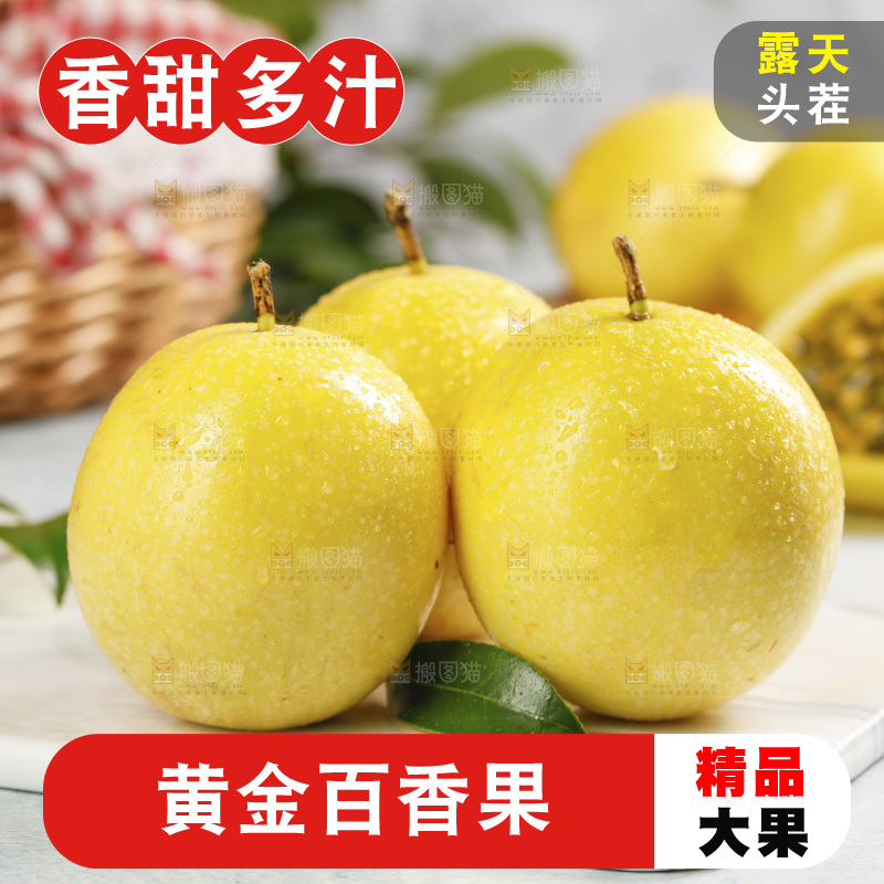 浅底上的黄金百香果