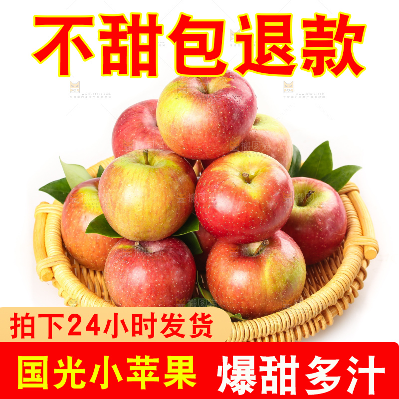 白底上的国光苹果
