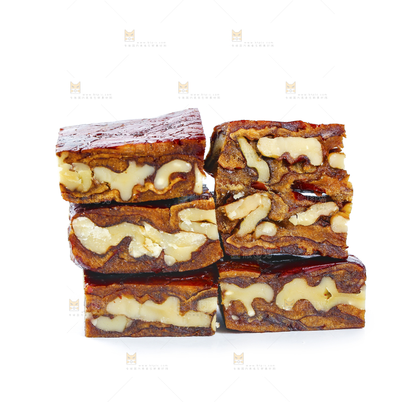 白底上的夹心派