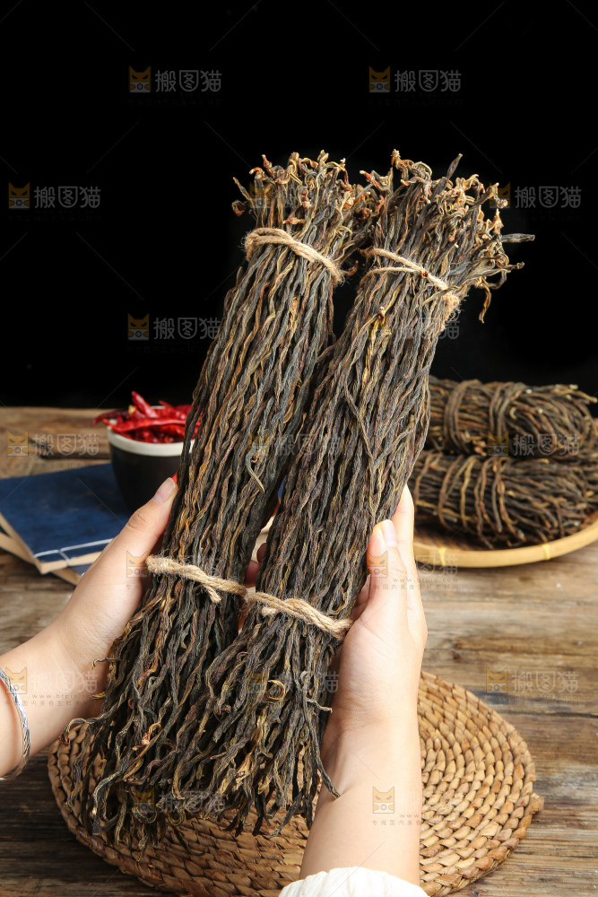 深底上的干豇豆