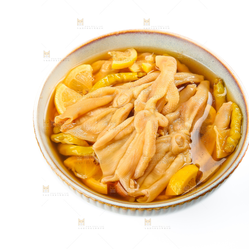 白底上的无骨鸭掌