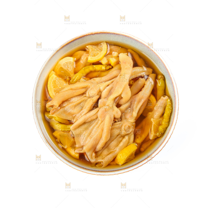 白底上的无骨鸭掌