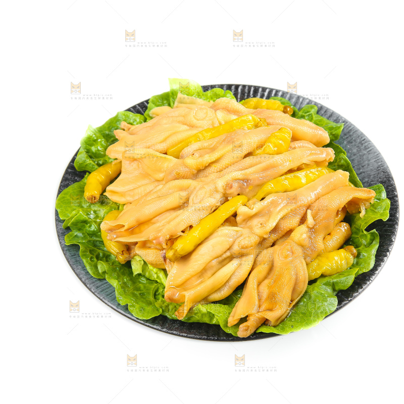 白底上的无骨鸭掌