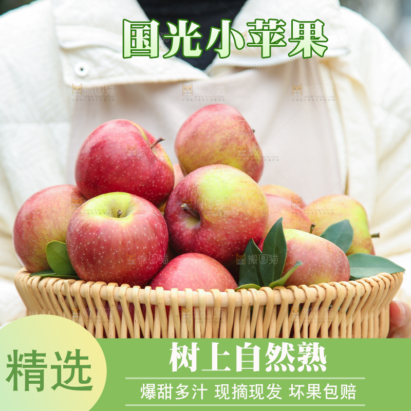 手里拿着国光苹果