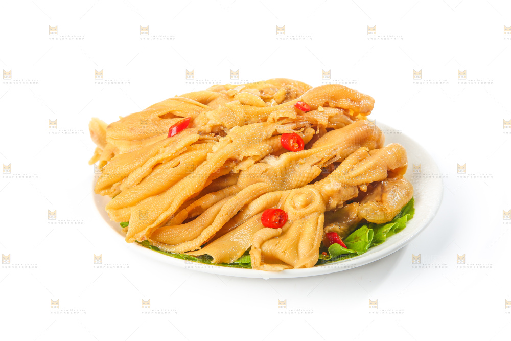 白底上的无骨鸭掌