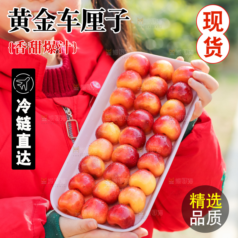 手里拿着黄金车厘子