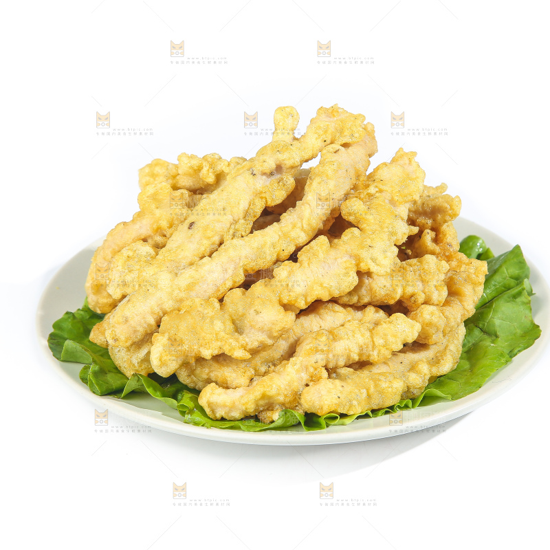 白底上的小酥肉