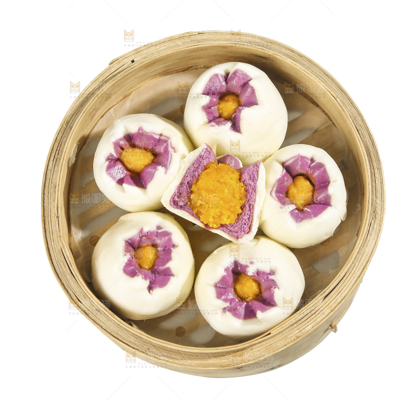 白底上的芙蓉包