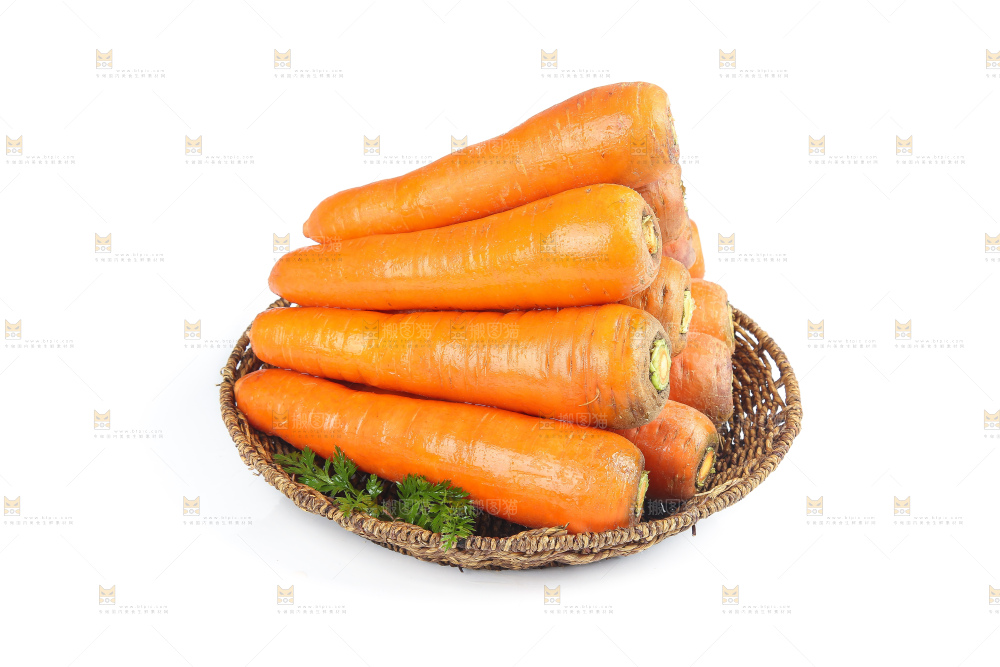 白底上的胡萝卜