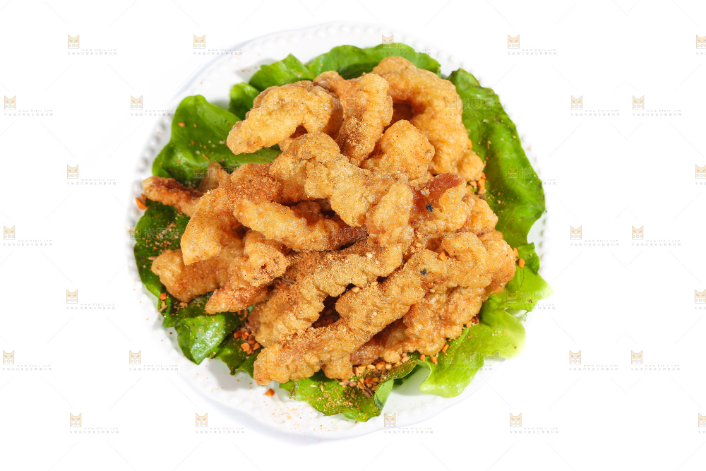 白底上的小酥肉