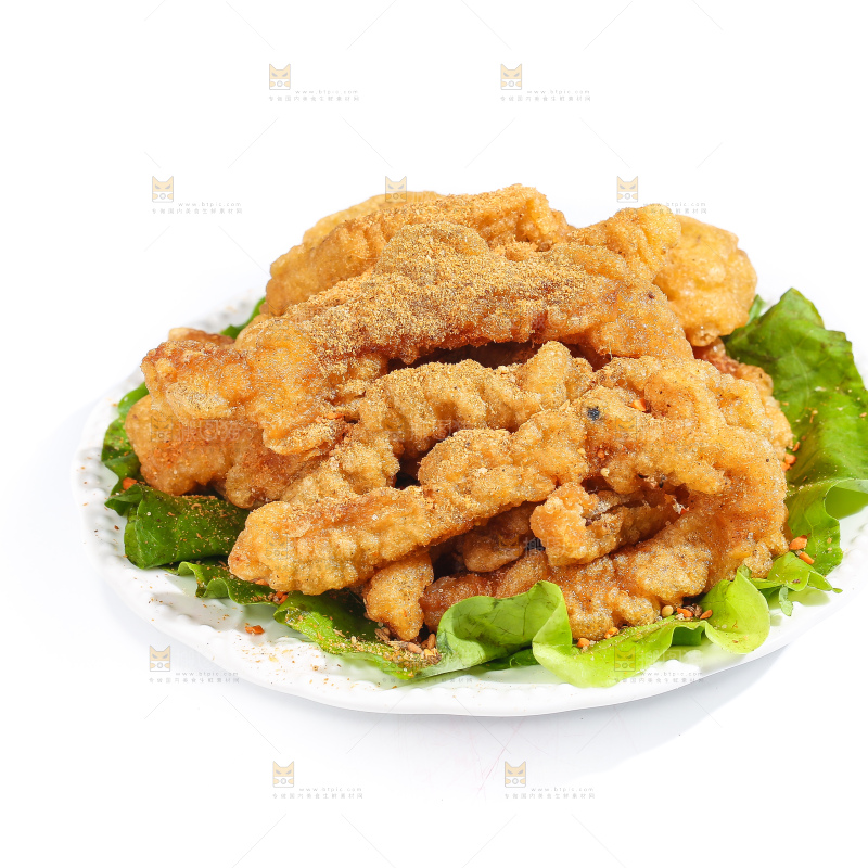 白底上的小酥肉