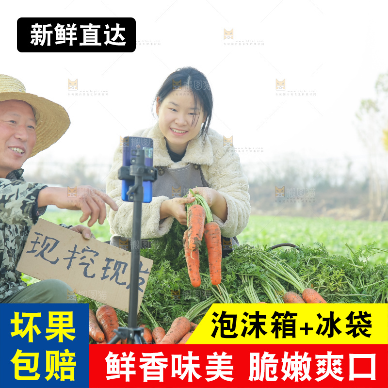 手里拿着胡萝卜