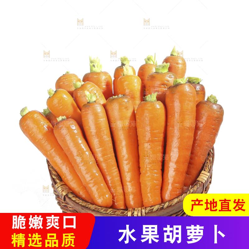 白底上的胡萝卜