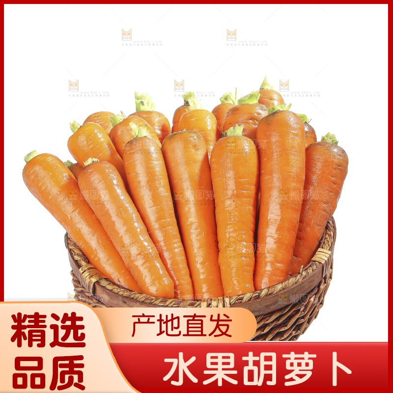 白底上的胡萝卜