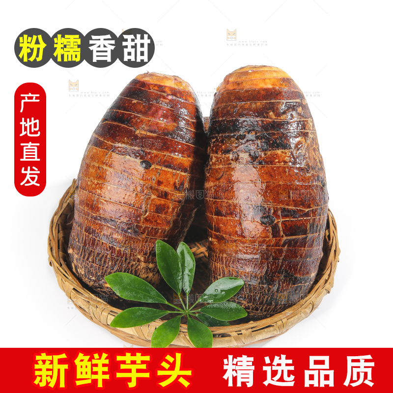 白底上的荔浦芋头