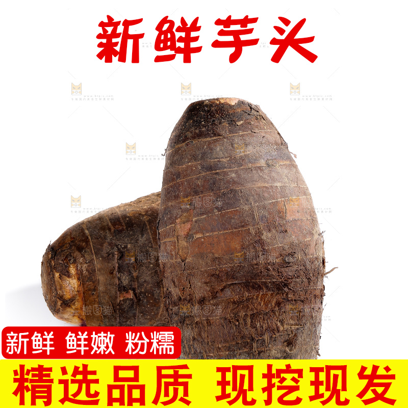 白底上的荔浦芋头