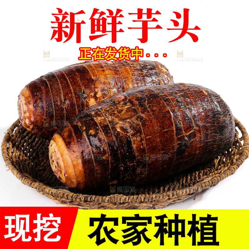 白底上的荔浦芋头