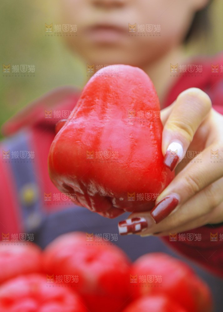 手里拿着莲雾