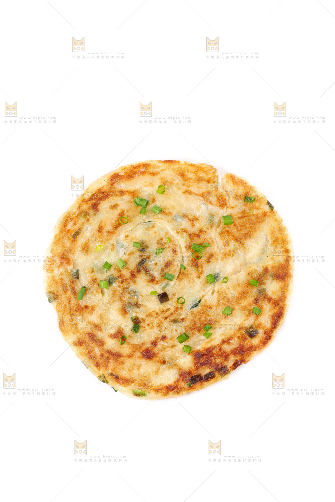 白底上的葱油饼