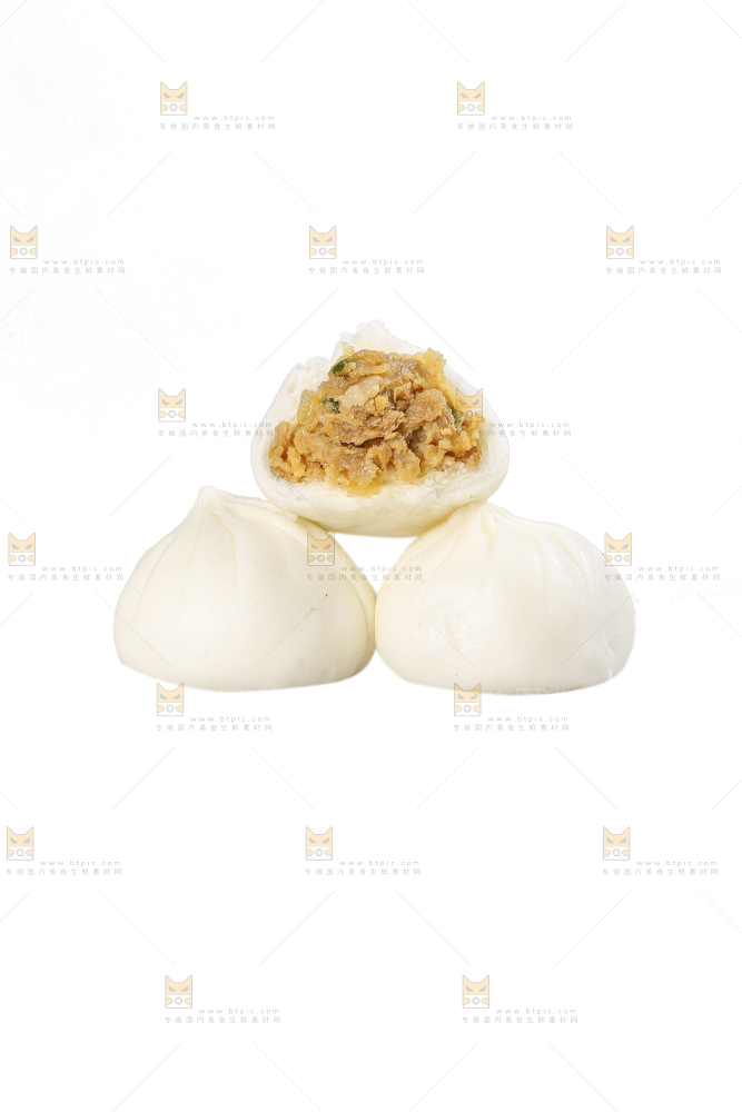 白底上的杭州小笼包