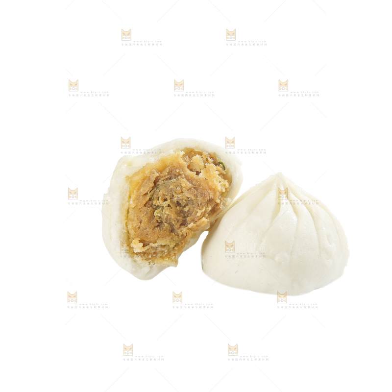 白底上的杭州小笼包