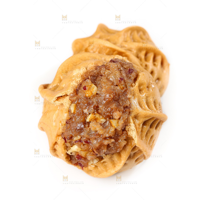 白底上的核桃包