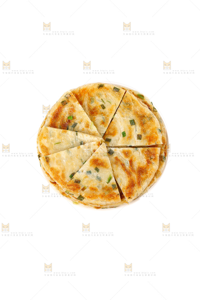 白底上的葱油饼