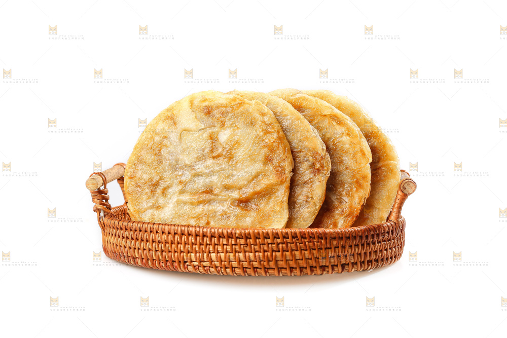 白底上的牛肉馅饼