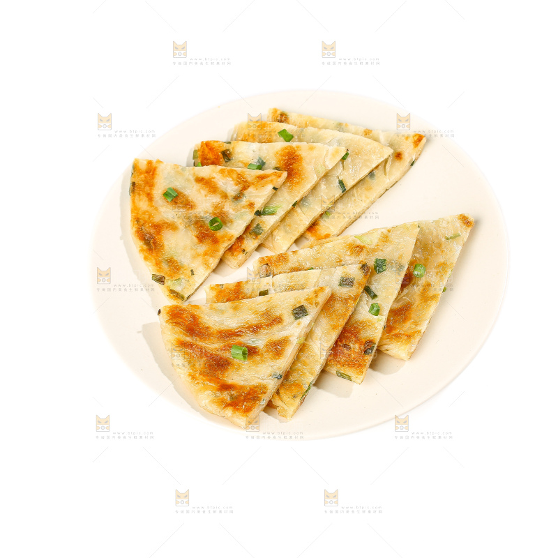 白底上的葱油饼