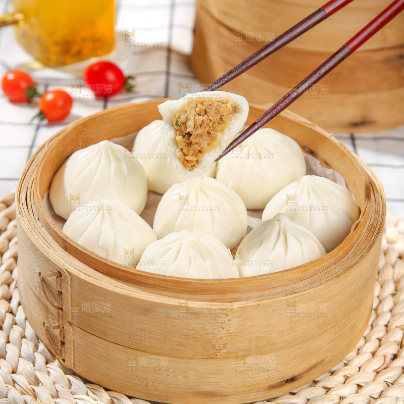 浅底上的杭州小笼包