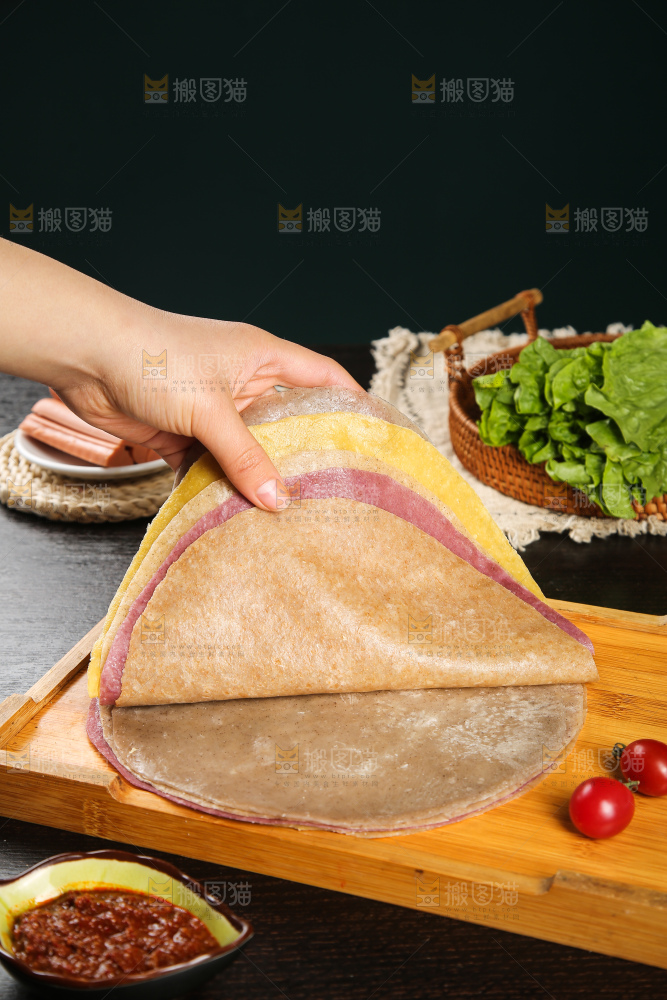 深底上的卷饼