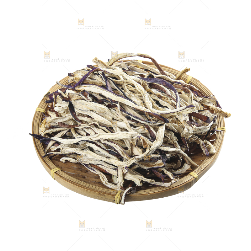 白底上的茄子干