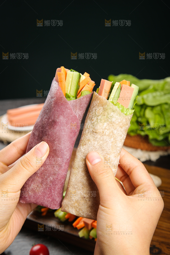 深底上的卷饼
