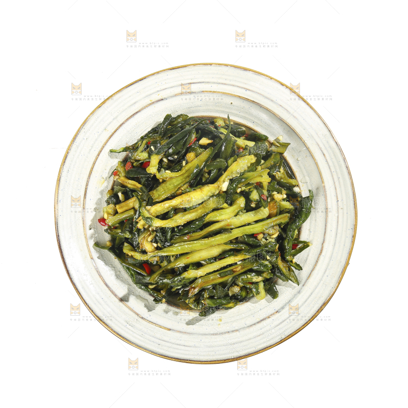 白底上的干黄瓜条