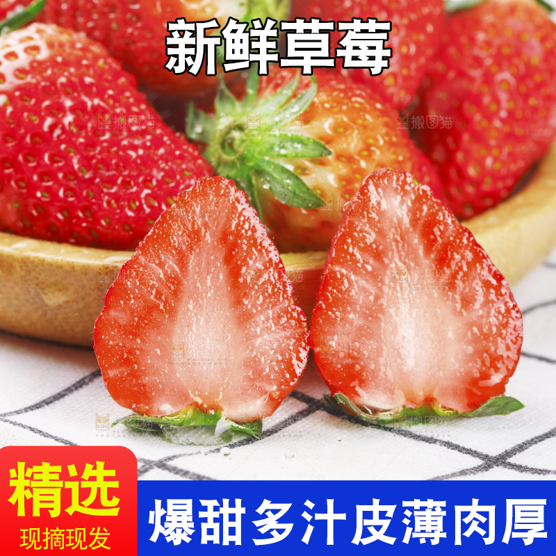 浅底上的丹东草莓