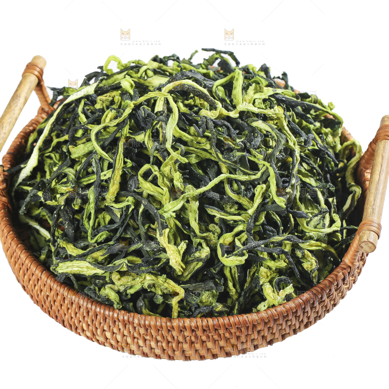 白底上的干黄瓜条