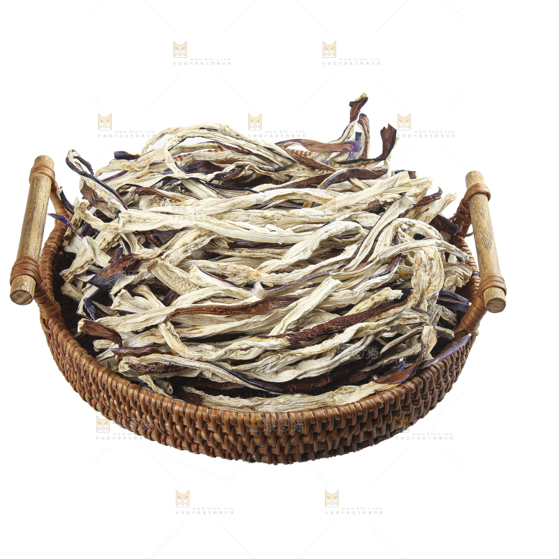 白底上的茄子干